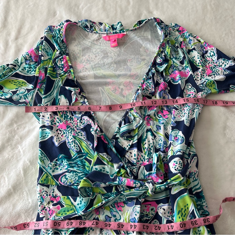 Lilly Pulitzer Jessalynne Wrap Romper Dress in Sway This Way - Picture 11 of 12